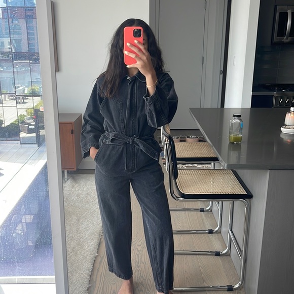 Black Denim Jumpsuit - Picture 1 of 1